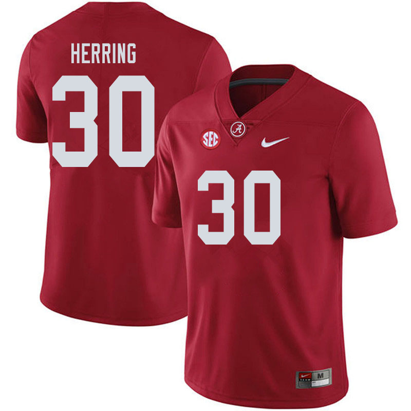 Alabama Crimson Tide Men's Chris Herring #30 Crimson NCAA Nike Authentic Stitched 2019 College Football Jersey HE16U15VP